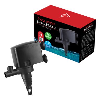 AQUATOP MaxFlow 343 GPH Submersible Aquarium Power Head, Quiet and Efficient, PH-16